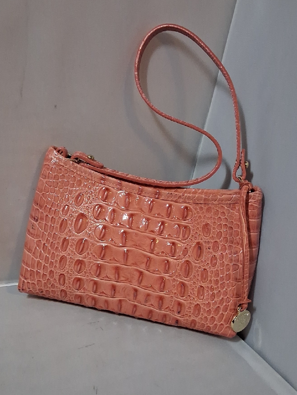 Brahmin coral colored small purse